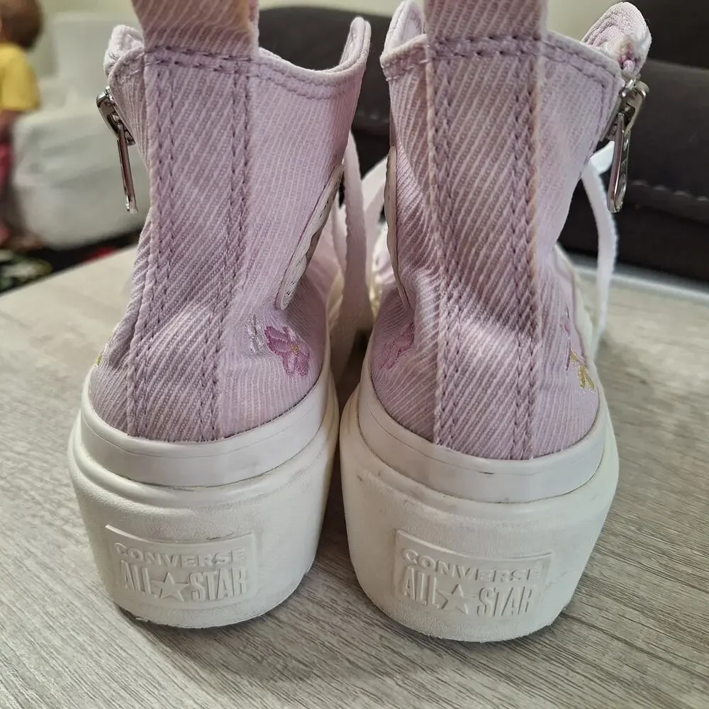 Converse Kids' 2 Chuck Taylor All Star hi-Top Sneaker girls shoes lavender